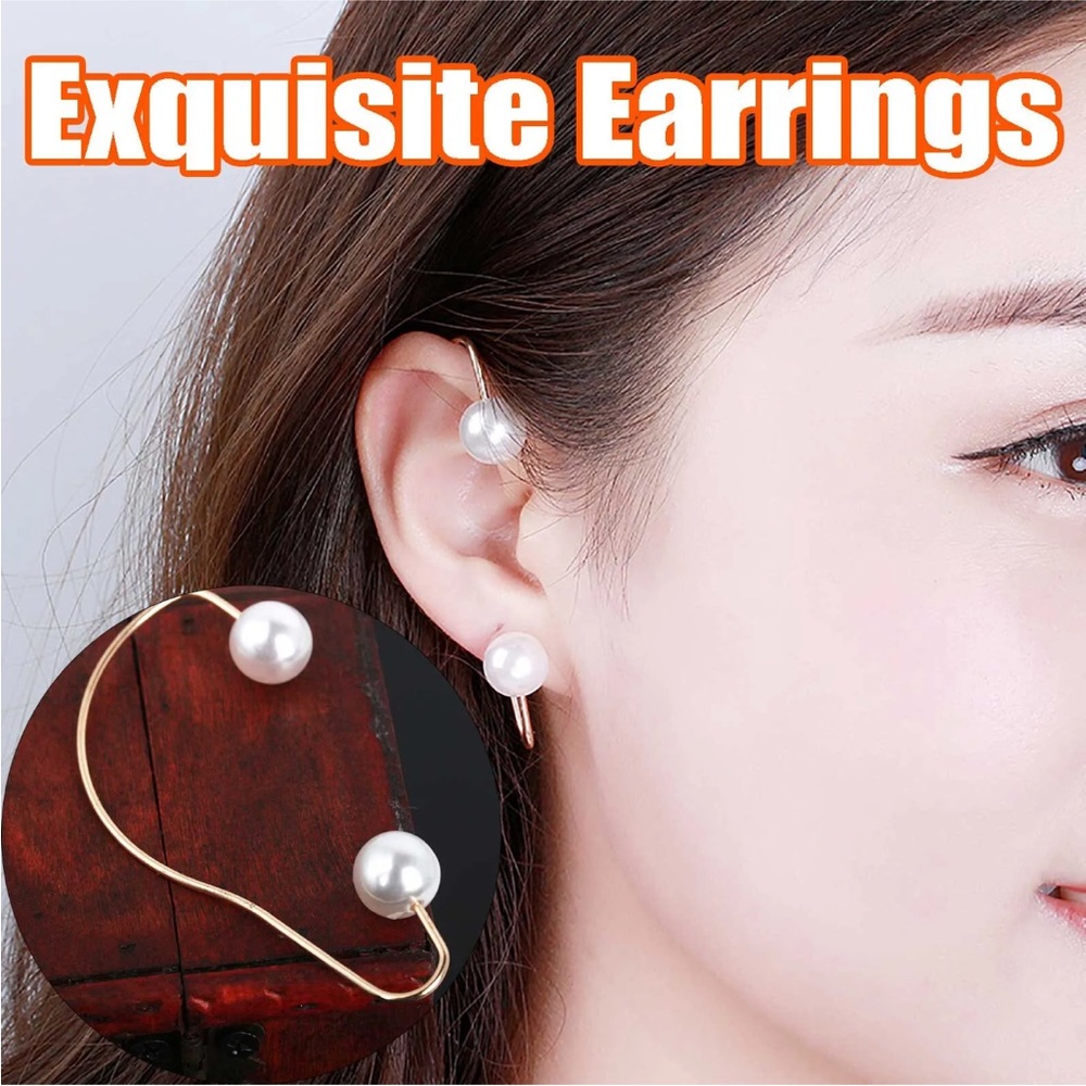 European And American Fashion Pearl Fixed Ear Earrings Alloy Trend Earrings